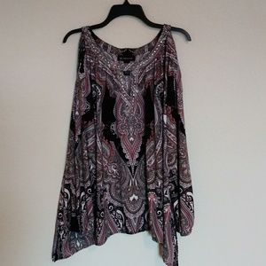 Cut out shoulder blouse